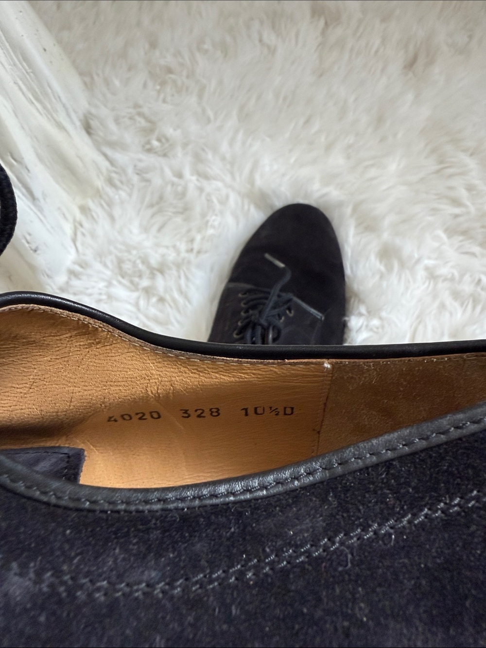 Salvatore Ferragamo Men’s Black Suede Derby Lace-Up Shoes - Picture 7 of 7